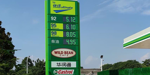 BP加油站品牌柱产品优势图